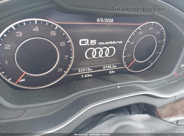 WA1BNAFY3J2176604 2018 AUDI Q5 Black Widok tylnych siedzeń