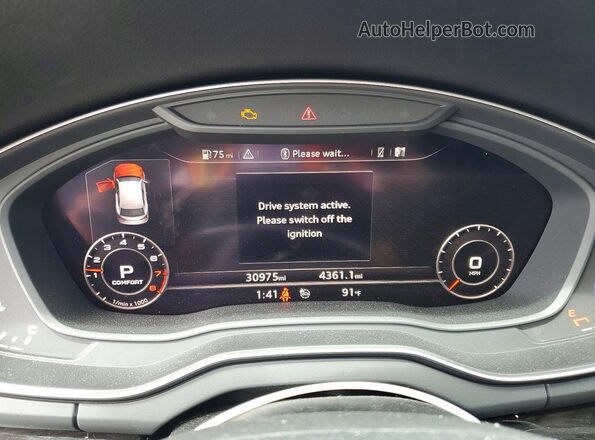 WA1BNAFY5K2036331 2019 AUDI Q5 Black Instrument cluster view