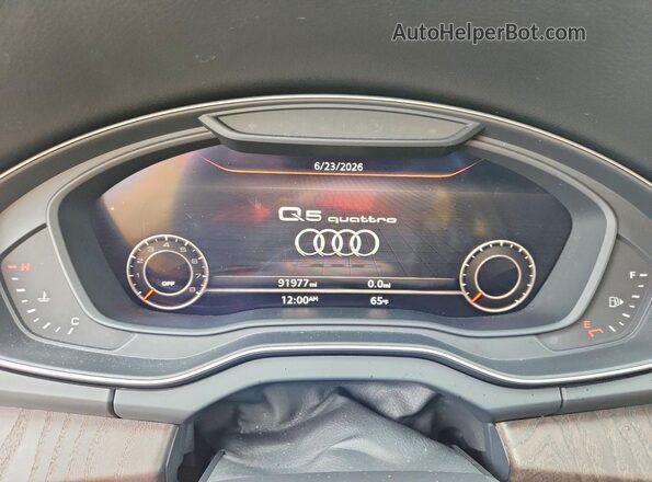 WA1BNAFYXJ2017675 2018 AUDI Q5 Black ხელსაწყოთა პანელის ხედი