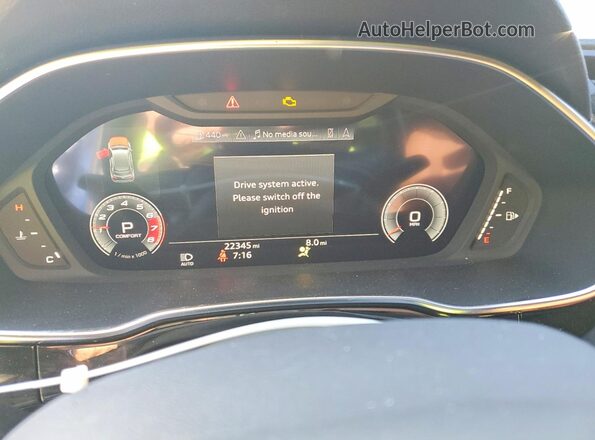 WA1BUDF30R1102518 2024 AUDI Q3 Blue ხელსაწყოთა პანელის ხედი