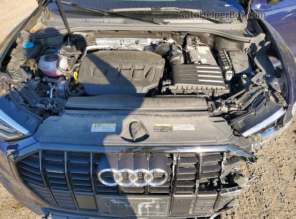 WA1BUDF30R1102518 2024 AUDI Q3 Blue ძრავის განყოფილების ხედი