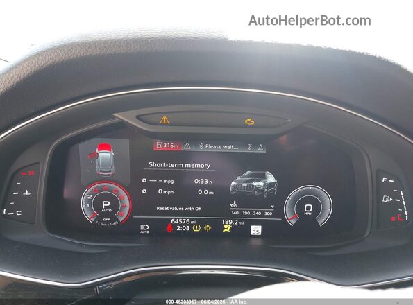 WA1BVAF16KD005211 2019 AUDI Q8 White Widok tylnych siedzeń