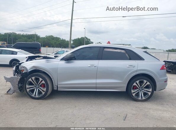 WA1BVAF17KD038184 2019 AUDI Q8 Silver უკანა სალონის ხედი