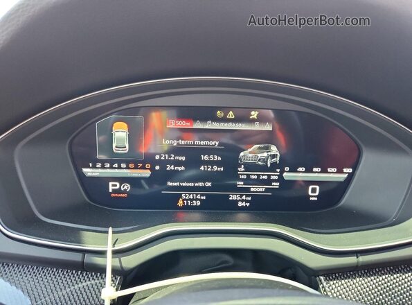 WA1C4AFY2M2039777 2021 AUDI SQ5 Black Widok zestawu wskaźników