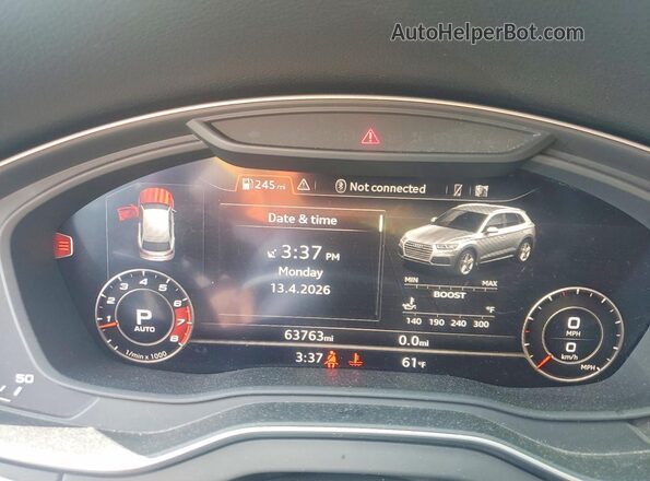 WA1C4AFY7J2107535 2018 AUDI SQ5 Black Вид щитка приладів