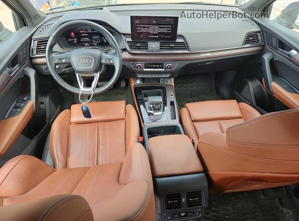 WA1CAAFY8M2007411 2021 AUDI Q5 Blue Առջևի վահանակի տեսք