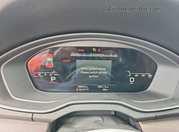 WA1CAAFY8M2007411 2021 AUDI Q5 Blue Սարքավորումների վահանակի տեսք