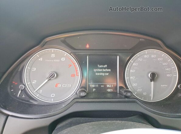 WA1CCAFP4GA005554 2016 AUDI SQ5 Gray Instrument cluster view