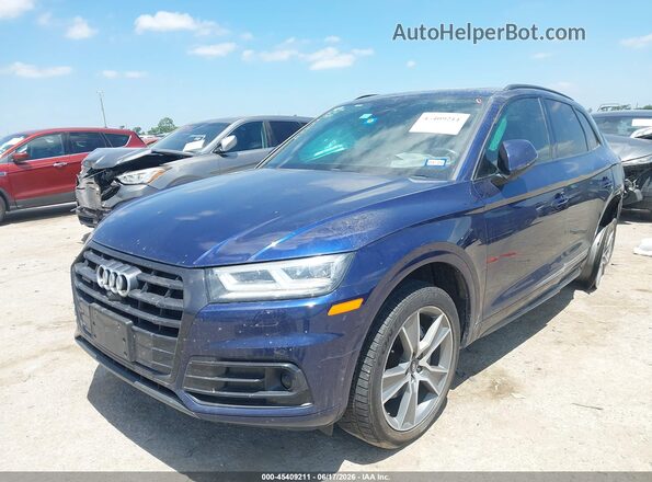 WA1CNAFY2K2073678 2019 AUDI Q5 Dark Blue Передня ліва чверть