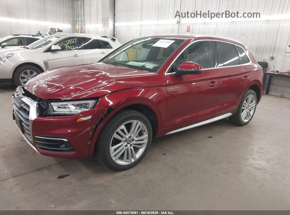 WA1CNAFY5J2199631 2018 AUDI Q5 Red წინა მარცხენა ხედი სამი მეოთხედიდან