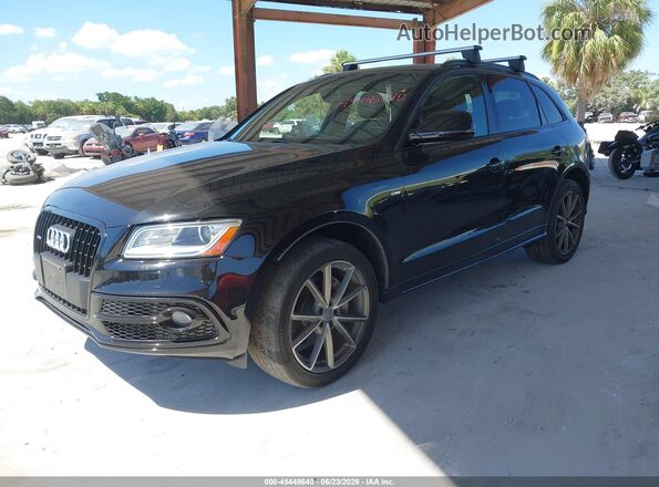 WA1D7AFP8GA041708 2016 AUDI Q5 Black Առջևի ձախ երեք քառորդ տեսարան
