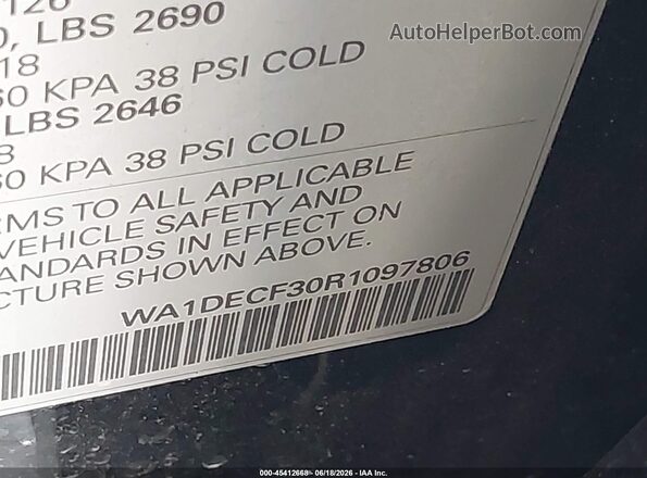 WA1DECF30R1097806 2024 AUDI Q3 Черный Вид подкапотного пространства