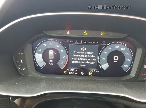 WA1DECF32L1117061 2020 AUDI Q3 Black Instrument cluster view