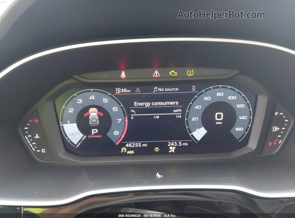 WA1DECF32P1055179 2023 AUDI Q3 White უკანა სავარძლების ხედი