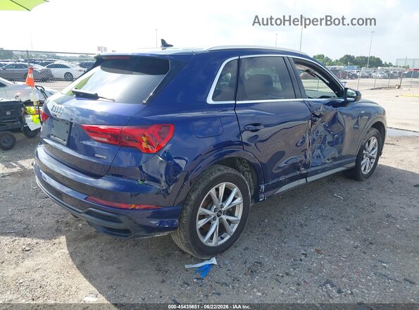 WA1DECF33N1143638 2022 AUDI Q3 Blue Rear right
