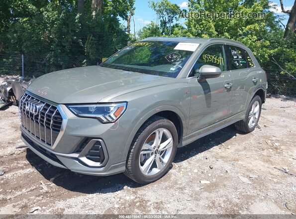 WA1DECF34R1116566 2024 AUDI Q3 Gray წინა მარცხენა ხედი სამი მეოთხედიდან
