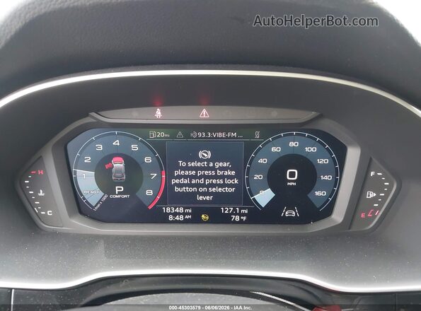 WA1DECF35P1075393 2023 AUDI Q3 Серый Вид задних сидений