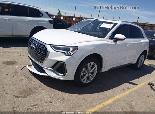 WA1DECF36P1048509 2023 AUDI Q3 White Առջևի ձախ երեք քառորդ տեսարան