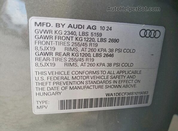 WA1DECF36S1019083 2025 AUDI Q3 Teal 