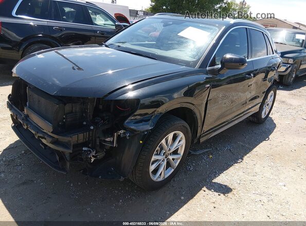 WA1DECF37P1113903 2023 AUDI Q3 Black Առջևի ձախ երեք քառորդ տեսարան