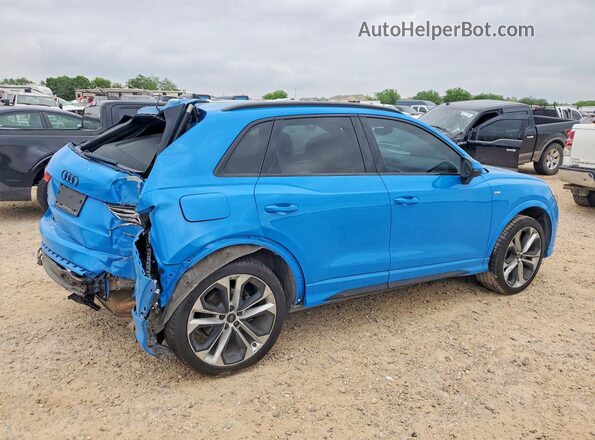 WA1DECF38M1147215 2021 AUDI Q3 Blue უკანა მარჯვენა