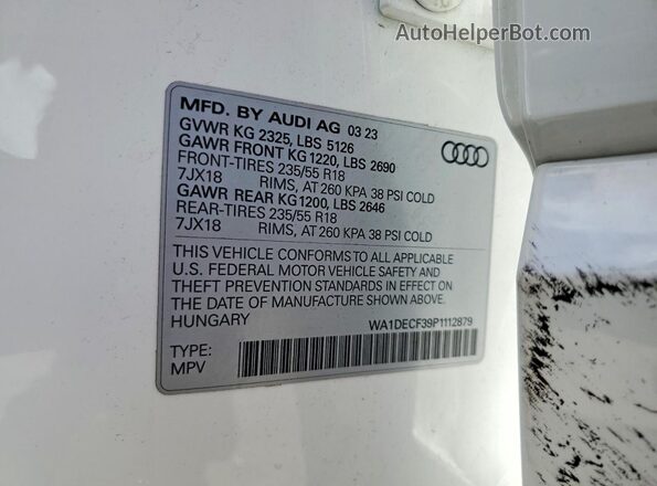 WA1DECF39P1112879 2023 AUDI Q3 Белый 