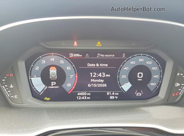 WA1DECF3XS1088293 2025 AUDI Q3 Black Instrument cluster view