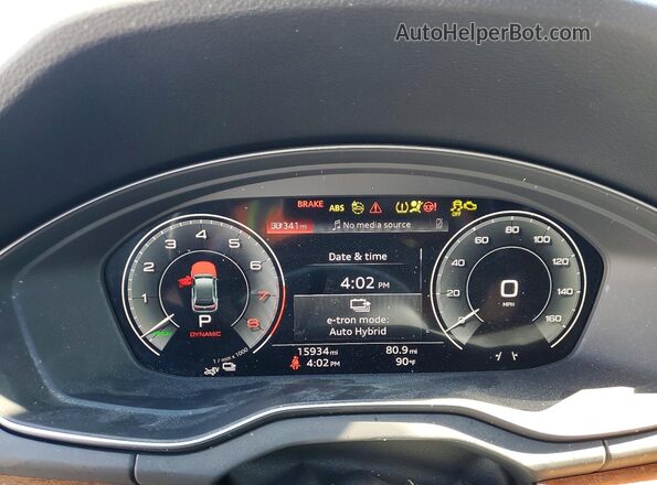 WA1E2AFY3R2124794 2024 AUDI Q5 Gray Instrument cluster view