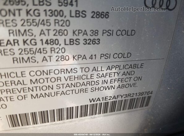 WA1E2AFY3R2139764 2024 AUDI Q5 Silver Engine compartment view