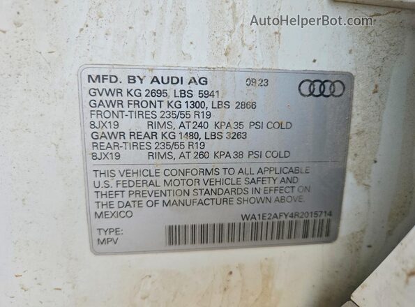 WA1E2AFY4R2015714 2024 AUDI Q5 White 