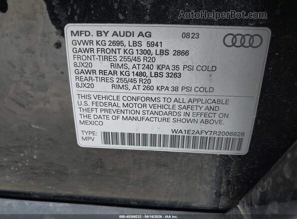 WA1E2AFY7R2006926 2024 AUDI Q5 Black 