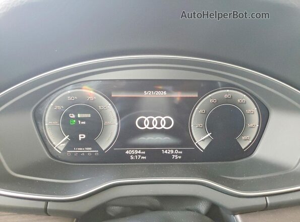 WA1E2AFY8M2019371 2021 AUDI Q5 Black Սարքավորումների վահանակի տեսք