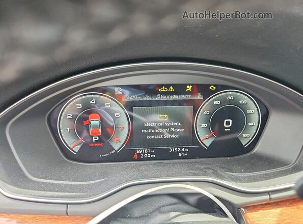 WA1EAAFY9N2124103 2022 AUDI Q5 Черный Вид щитка приборов