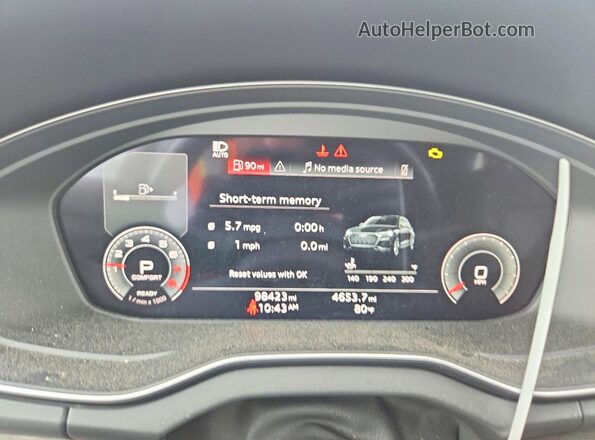 WA1EAAFYXP2031383 2023 AUDI Q5 Black ხელსაწყოთა პანელის ხედი