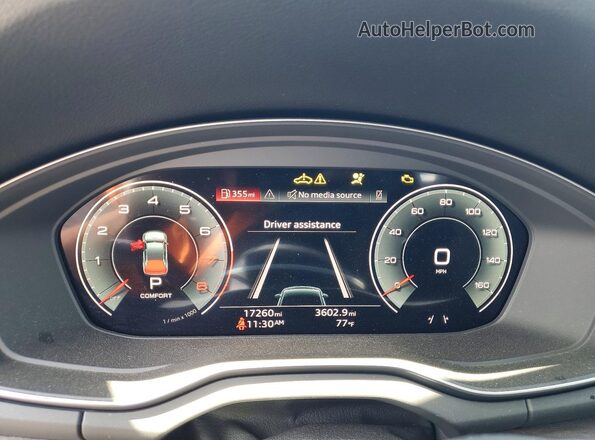 WA1EABFY4P2047021 2023 AUDI Q5 Silver Вид щитка приладів