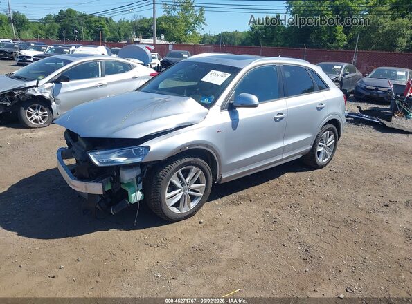 WA1ECCFS0JR022076 2018 AUDI Q3 Silver Առջևի ձախ երեք քառորդ տեսարան