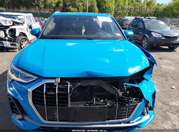 WA1EECF31K1072584 2019 AUDI Q3 Blue წინა პანელის ხედი