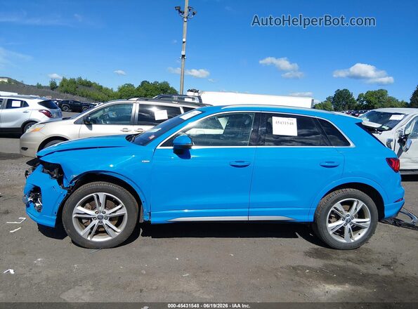 WA1EECF31K1072584 2019 AUDI Q3 Blue უკანა სალონის ხედი