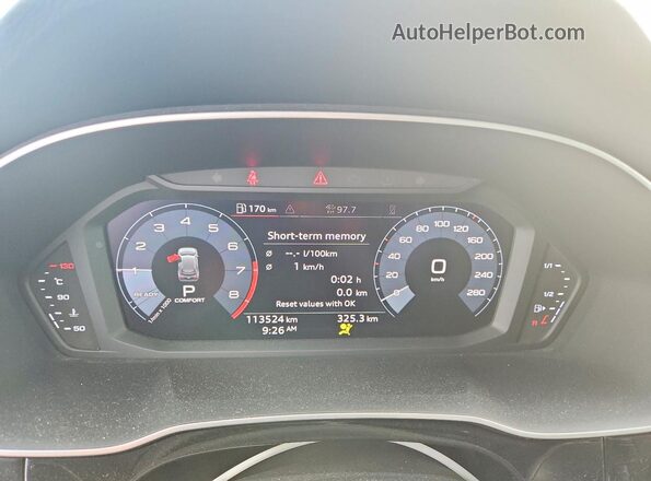 WA1EECF32K1071587 2019 AUDI Q3 White Instrument cluster view