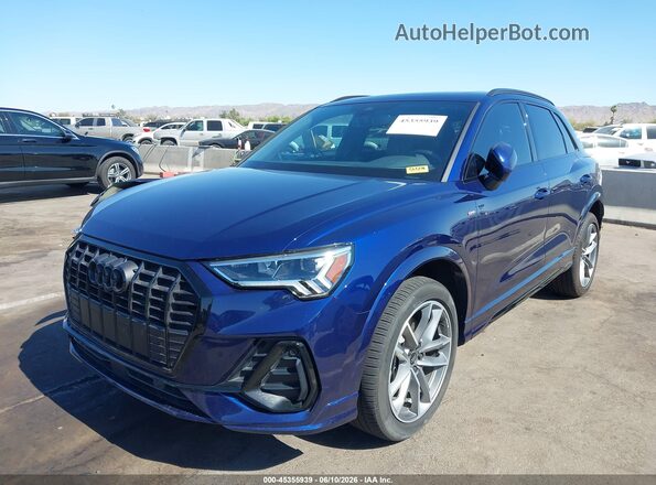 WA1EECF33R1107460 2024 AUDI Q3 Dark Blue Передняя левая четверть