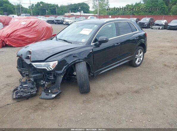 WA1EECF36L1024242 2020 AUDI Q3 Black წინა მარცხენა ხედი სამი მეოთხედიდან