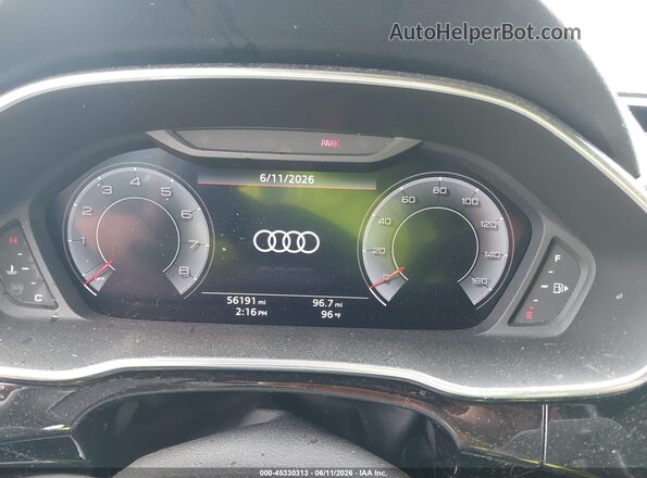 WA1EECF36L1024242 2020 AUDI Q3 Black უკანა სავარძლების ხედი