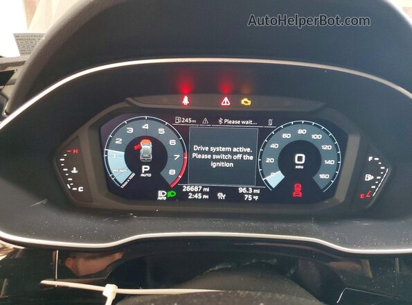 WA1EECF36R1174117 2024 AUDI Q3 Charcoal ხელსაწყოთა პანელის ხედი