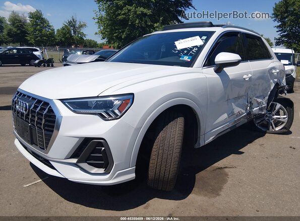 WA1EECF37L1041941 2020 AUDI Q3 Black Առջևի ձախ երեք քառորդ տեսարան