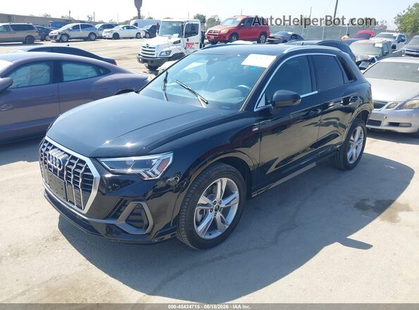 WA1EECF3XR1203182 2024 AUDI Q3 Black წინა მარცხენა ხედი სამი მეოთხედიდან