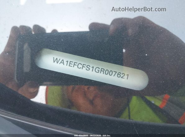 WA1EFCFS1GR007621 2016 AUDI Q3 White Engine compartment view