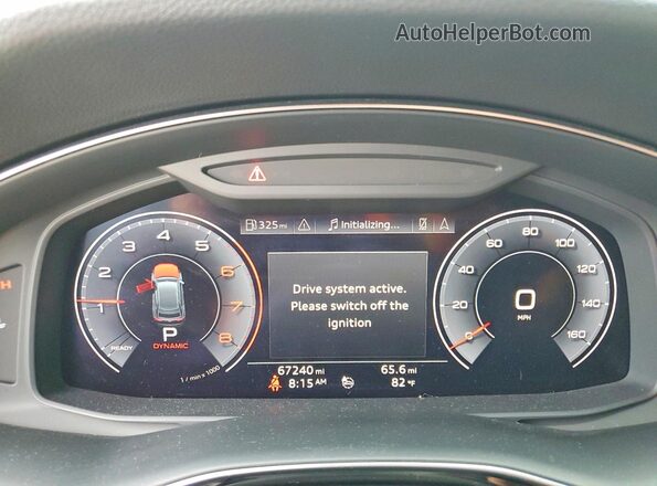 WA1EVAF12LD026197 2020 AUDI Q8 Blue Widok zestawu wskaźników