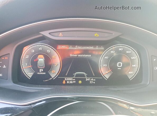 WA1EVAF15LD004940 2020 AUDI Q8 Черный Вид щитка приборов
