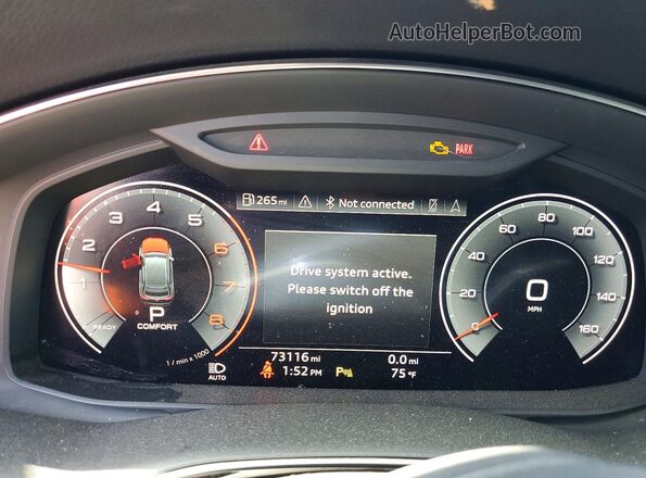 WA1EVAF1XKD017472 2019 AUDI Q8 Silver Vista del cuadro de instrumentos