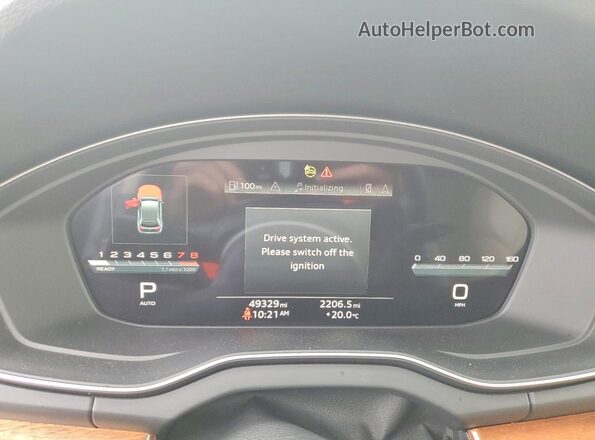 WA1FAAFY9N2014933 2022 AUDI Q5 Black ხელსაწყოთა პანელის ხედი